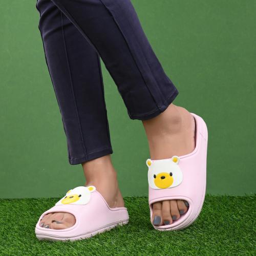 Footup Light Weight Pink Slippers For Women (Pack of 1)