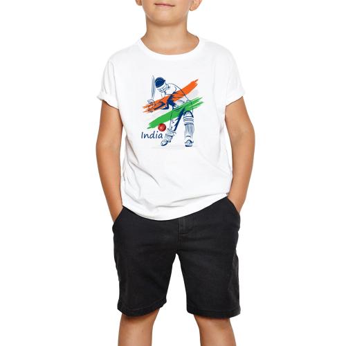LIMIT Fashion Store - INDIA Cricket Sports Kids T-shirt (9-10 Years) (Boys/Girls)