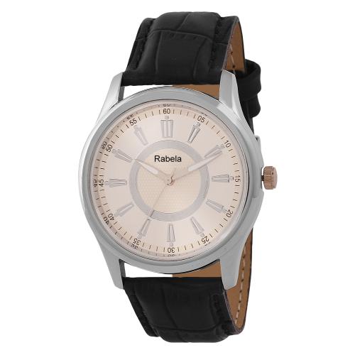 Rabela Analog Silver Dial Men's Watch RAB-837