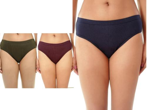Renox Women Multicolor Pure Cotton Pack Of 3 Hipster Panty (80)_S_80
