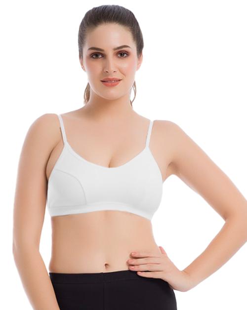Groversons Paris Beauty Women's Cotton Non-Padded Non-Wired Full Coverage Sports Bra