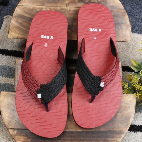 X BYE Mens Red Flip-Flops & Slippersl FLIP FLOP FOR MEN l MEN SLIPPERS l MEN SANDALS