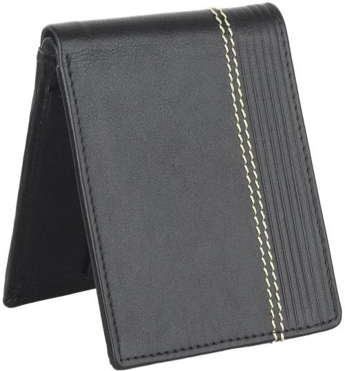 Leather Complex Men Black Rfid Wallet