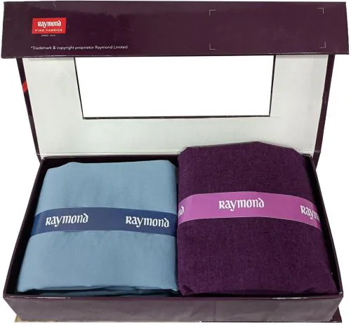 Raymond Men Purple Solid Cotton Shirt And Trouser Fabric