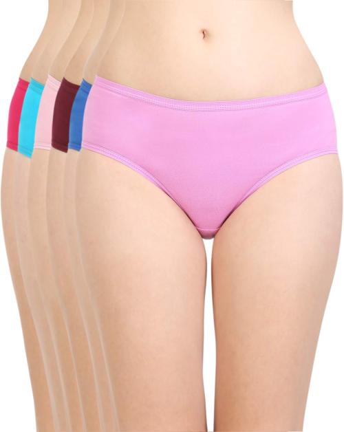 Bodycare women's combed cotton assorted Hipster Panty Pack of 6 ( 26C )