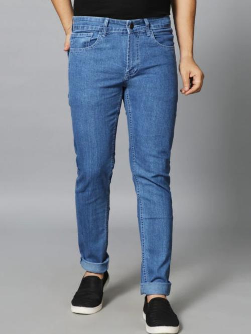 Trendzo Mens Casual Light Blue Jeans