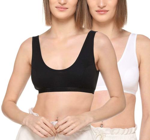 Sona Sal Women's Sports-Bra-010 Full Coverage Non Padded Cotton Sports Bra