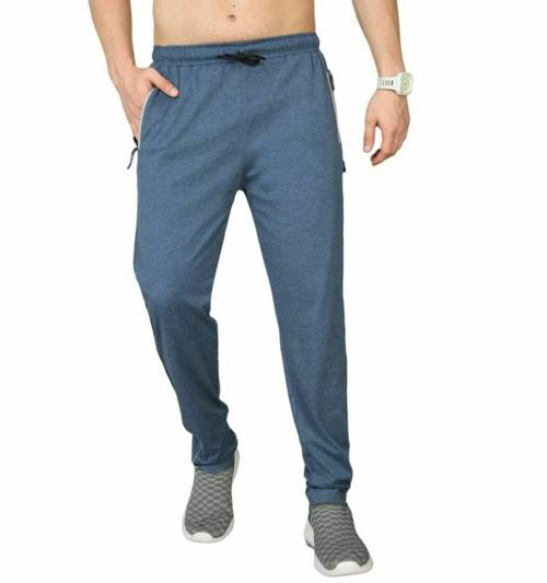 SURYA MAX Men Light Blue Cotton Track Pants (Xl)