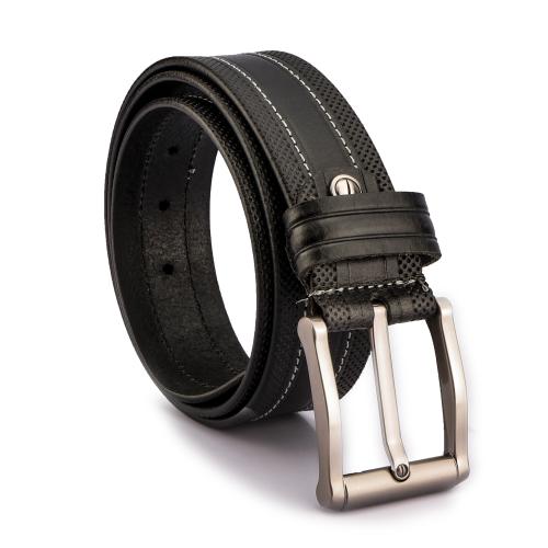 GIL Men Black Genuine Leather Belt - 40 l Belt For Men & Boys l Formal Belts l Stylish l Latest Design | Fashion Accessories