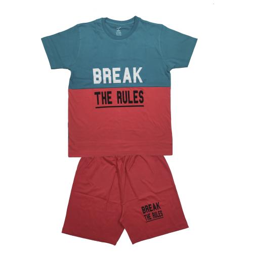 PEPP N HAGG BOYS 100% COTTON CUT AND SUE PRINT SET | R GREEN