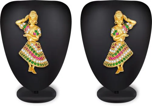 AADITA Gold-Plated Alloy Multicolor Earring Set For Women And Girls