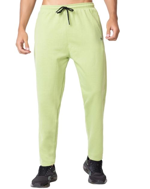 YHA Men's Regular fit Solid Green Lower