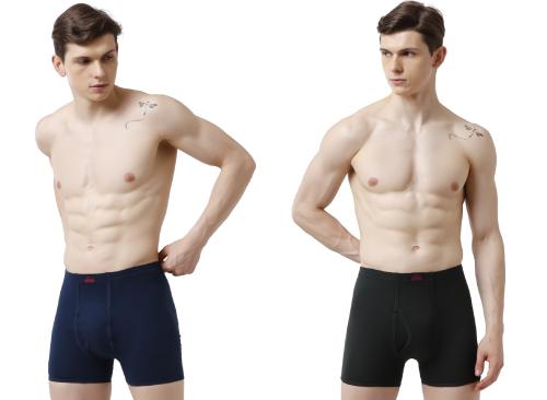 Rupa Topman Men Multicolor Solid 100% Cotton Pack of 2 Plain IE Trunks