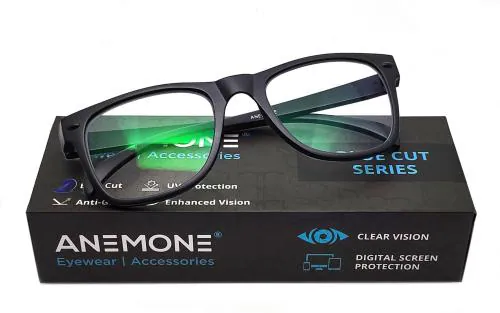 Anemone Blu-Ray Wayfarer, Square Full Rim Computer Glass for Men