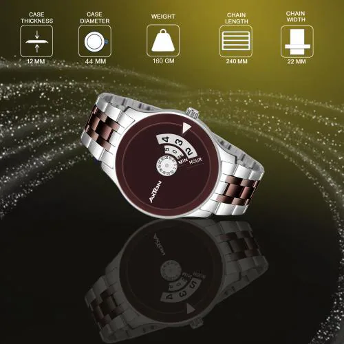 AXTON AXC_2302 PIADU BROWN CHAIN New Stylist Attractive Next Generation Partywear/Formal/Casual Boy Smart Analog Watch For - Men