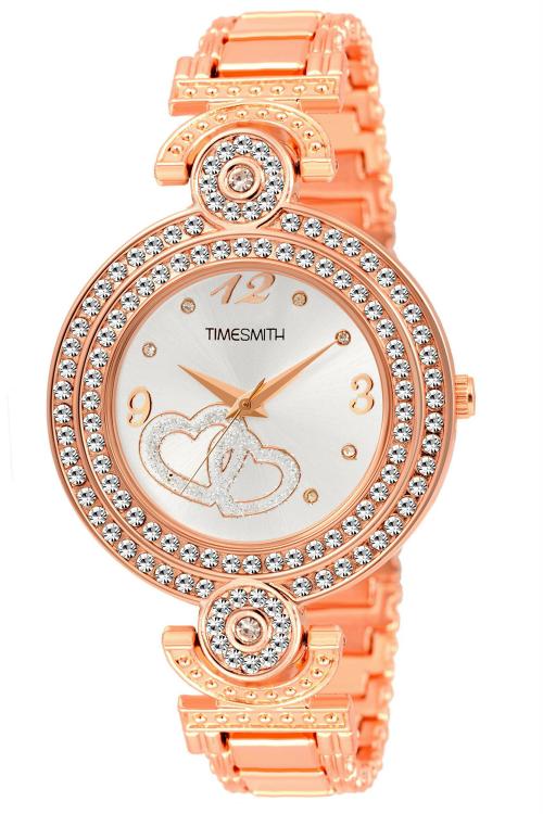 Timesmith Analog Rose Gold Watch For Women (Tsc-123)