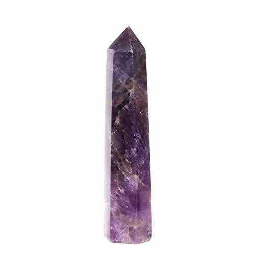 REBUY Natural Amethyst Pencil Wand Chakra Healing