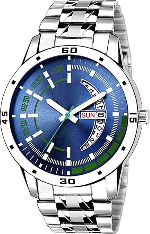 Emartos Dial Day And Date Feature Analog Watch Blue For Men And Boys (BLUEDIAL-758)