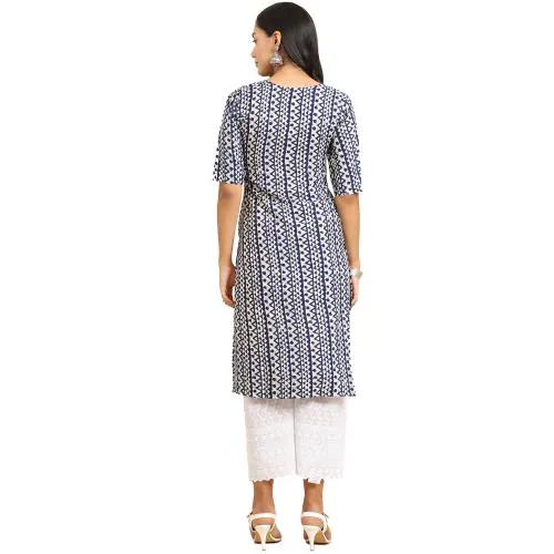 Ethnic Basket Women's Crepe Digital Print Straight Kurta [Pack of 4] {CKJ-348-351-370-358-XL}