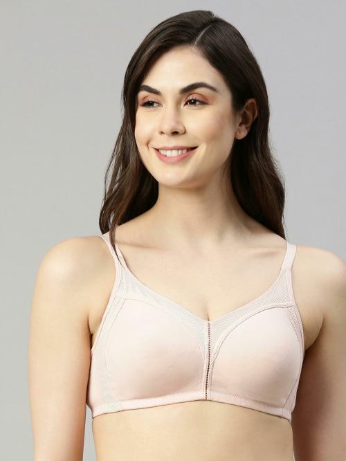 Enamor AB75 M-frame Jiggle Control Full Support Fab-Cool Stretch Cotton Bra for Women- Full Coverage, Non Padded and Wirefree