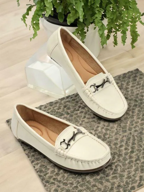 Loafers For Women (Beige)