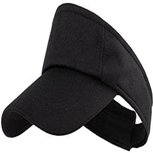 CREATURE Unisex Sun Shade Adjustable Visor Cap || Unisex Sports Sun Shade (Black)(CAP-01-BLK)