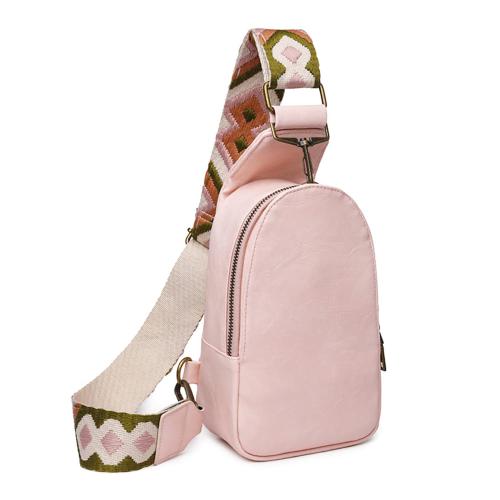 PALAY Cross-Body Chest Bag PU Phone Bag for Women Shoulder Bag with Adjustable Strap Sling Bag, Shoulder Bag for Daily Commuting, Travel(pink)