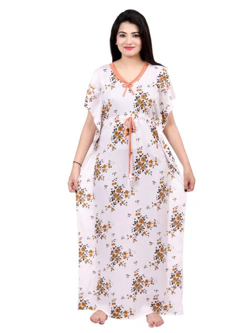Buy NACNO Women's Rayon Cotton Kaftan Nighty/Maxi/Nightgown Online at