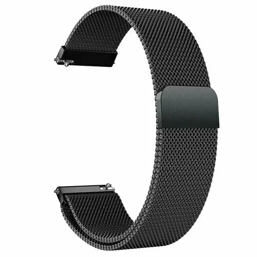 Sacriti Magnetic Loop Soft Watch Strap 22 mm Compatible with All Watches (Black)
