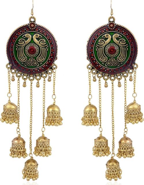 Darsha Collections Gold-Plated Alloy Multicolor Drops And Danglers (Girls And Women)