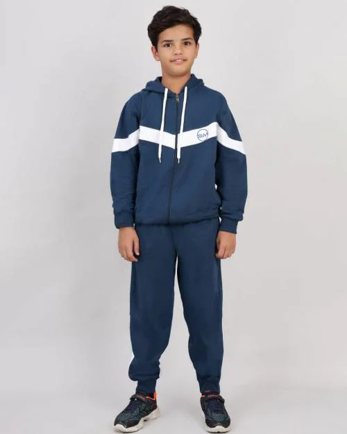 SMSHOPMORE Woolen Hooded Tracksuit for Boys | Comfortable and Relaxed Fit, Full Sleeve Zipper Top and Trouser for Winters | Sleepwear, Loungewear, Home wear, Casual wear