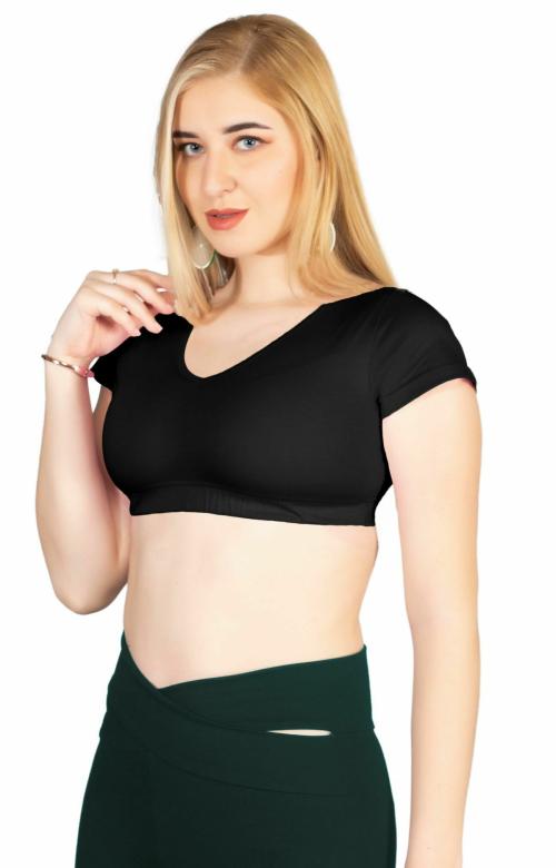 AD2CART A4201 Women CottonV neck Butterfly sleeve Blouse Draw string Design