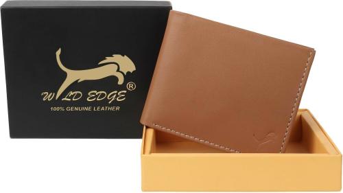 Wild Edge Tan Genuine Leather Wallet Mini For Men