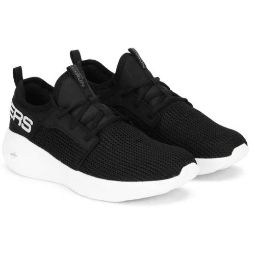 Skechers Girl's Go Run Fast-Valor Black/White Track and Field Shoes