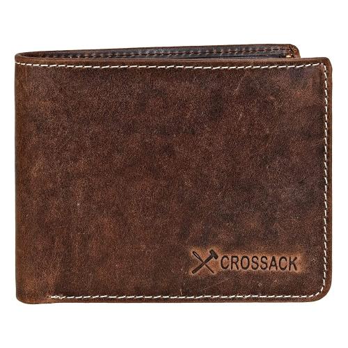 CROSSACK Men Formal, Trendy, Travel, Casual, Evening/Party Brown Genuine Leather RFID Wallet (9 Card Slots)