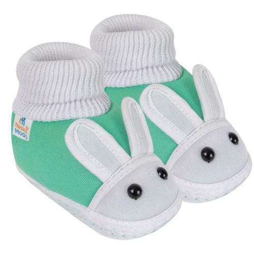 Neska Moda 12 To 18 Months Rabbit Face Slip On Baby Booties