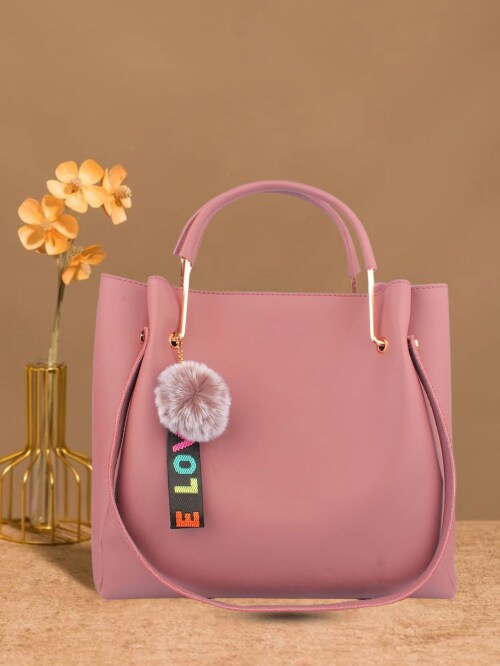 LIVE FASHION Women Pink PU Shoulder Bag