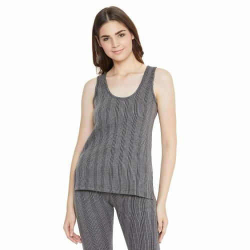 VANILLAFUDGE Women & Girls Winter Wear Warm Innerwear Tailored Fit Thermal Top Sleeveless Sando Slip Camisole (Grey-XL) thermals for women |women thermals |women |thermal innerwear