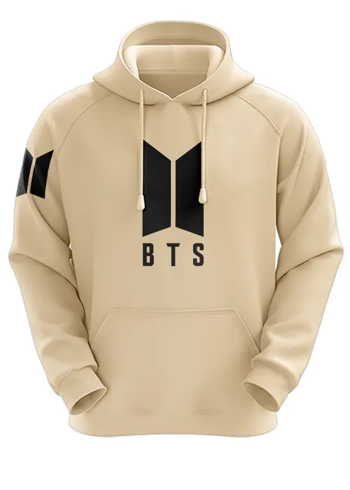 Beige - Large BTS Hoodie for Men Women Boys and Girls TeesTheDay