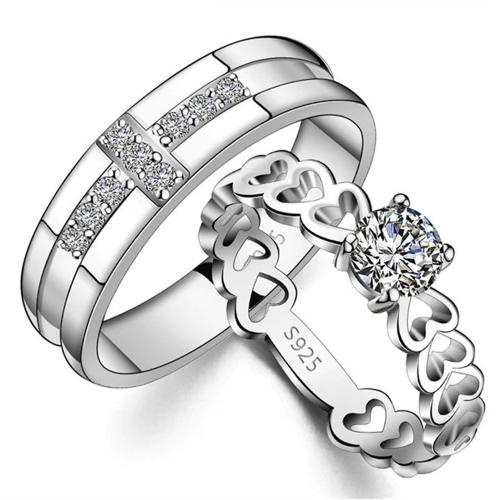 Fashion Frill Valentine Special Silver Ring Couple Rings For Girls Women Lovers Gift Jewellery