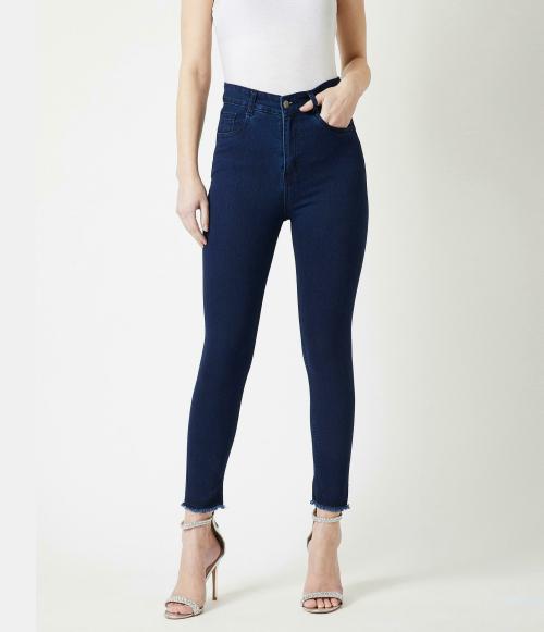 Miss Chase Women Navy Solid Single Jeans