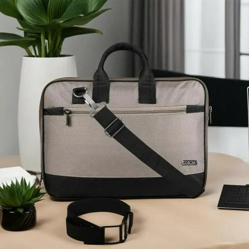 LOREM Grey Color PVC Coated Fabric 10L Messenger Bag For Men & Women New BG84