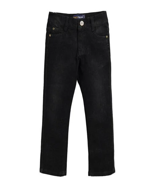 CRAZYPENGUIN ELITE Boys Jeans|Black Denim (9-10 Years)