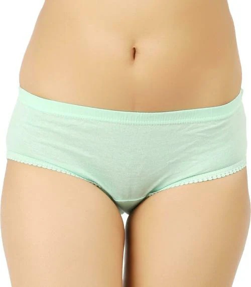 Vaishma Women Light Green Solid Cotton Blend Panty