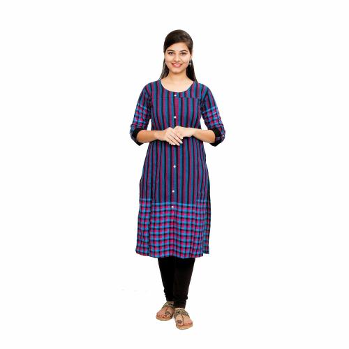 Sai Blossoms Branded Feeding Kurtis Rayon Slub Maternity Kurta With Concealed zippers on both sides