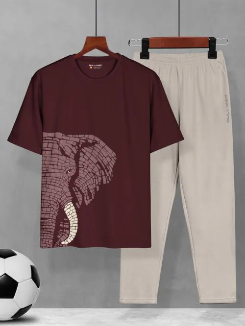 BULLMER Trendy Clothing Set with Oversized T-Shirt & Pants Co-ords for Men.