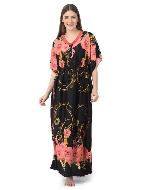 Buy Noty Women's Kaftan/Nighty/Maxi/Gown/Nightdress/Nightwear Serena