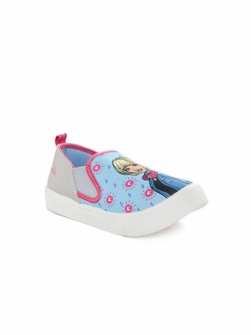 Buy Barbie by toothless Kids Girls Blue/Silver Canvas Shoes Online at ...