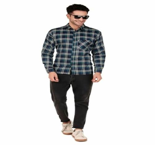 STITCHCRAFT STYLE Check Shirt for Men Full Sleeves Formal Check Shirts Big Checks Shirts for Men Office Wear Plaid Checkered Shirt Casual Office Wear-(Multi-Color)