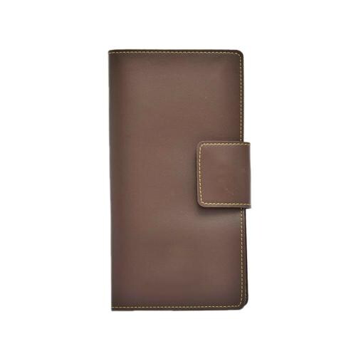 Vorak Ahimsa Ahimsa Leather Simple Travel Wallet | Slim Travel Wallet For Unisex | Vegan Leather Travel Card Holder (Brown)